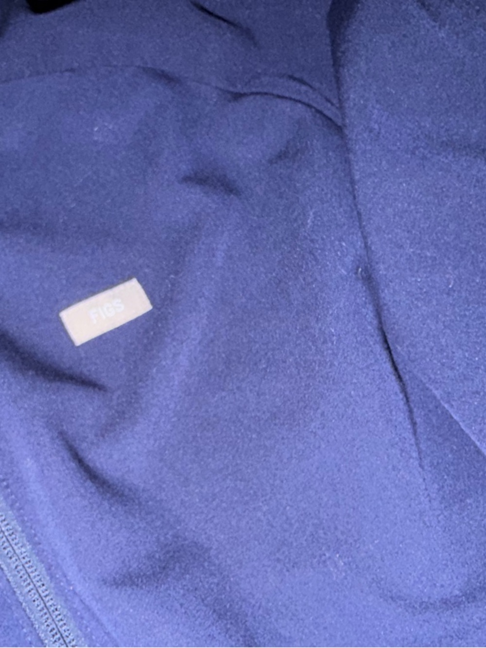Figs Navy Technical Jacket with Subtle Logo - Picture 3 of 5